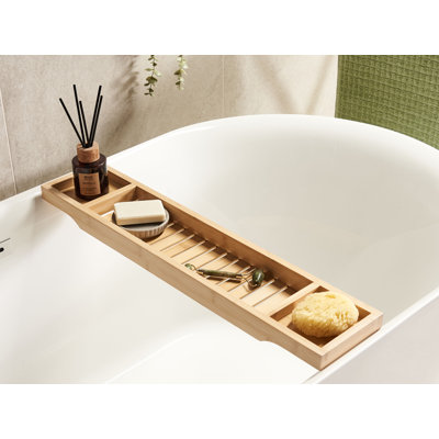 CAUCA Freestanding Bamboo Bath Caddy