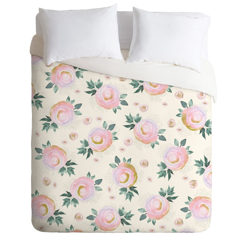 Housse de couette Rose, Housse de couette pour lit simple / TG