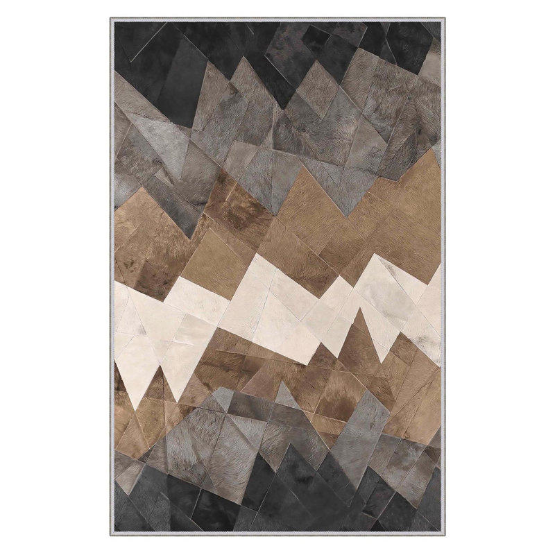 Premium 3D Printed Area Rug, 5.2 x 7.5 Feet, 100% Polyester, 650 g/m² | Antibacterial, Non-Slip PVC Dot Underside, Machine Washable | Ideal for Living Room, Bedroom & Home Decor, Soft Pile Height: 0.3 Inches
