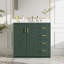 Ensemble de meuble-lavabo 36 po avec lavabo en céramique, armoire de rangement en bois massif, ensemble de meuble-lavabo autoportant avec 3 tiroirs et portes à fermeture douce-114763406