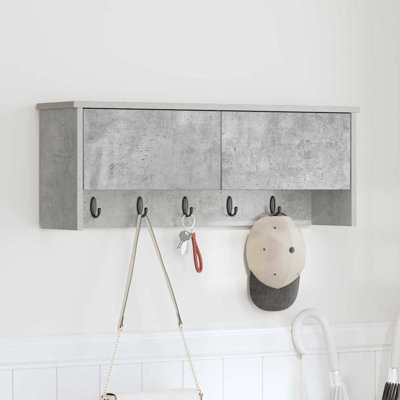 Wall-Mounted Coat Rack With Shelf 80 X 20 X 30 Cm