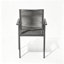 Ensemble repas d'extérieur 7 pièces en aluminium et corde tissée, gris et noir-133673295