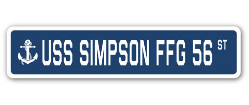 Plaque de rue en plastique robuste Simpson Ffg 56 4 po x 18 po