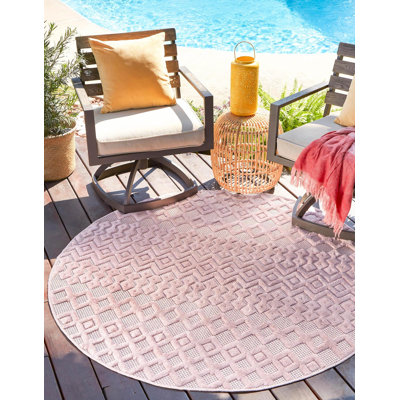 Tapis intérieur / extérieur rose Griffie