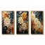 Tourbillon botanique orange sarcelle IV - art mural abstrait botanique 3 pièces-1629453483-1675862894-1675862893