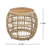 Ayres Outdoor Acacia Wood Side Table with Handwoven Wicker Base