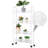 4 Tier Metal Mesh Rolling Cart Wire Basket Shelf Trolley