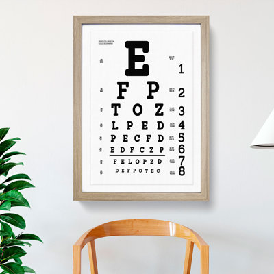 Eye Test Chart - Framed Print