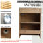 Meuble-lavabo vertical de 36 po avec lavabo en céramique et armoire de rangement, porte à fermeture en douceur