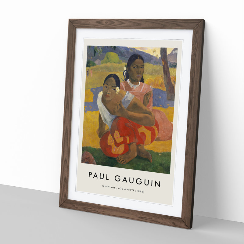 Nafea Faa Ipoipo by Paul Gauguin - Picture Frame Painting, 36cm H x 27cm W x 2cm D