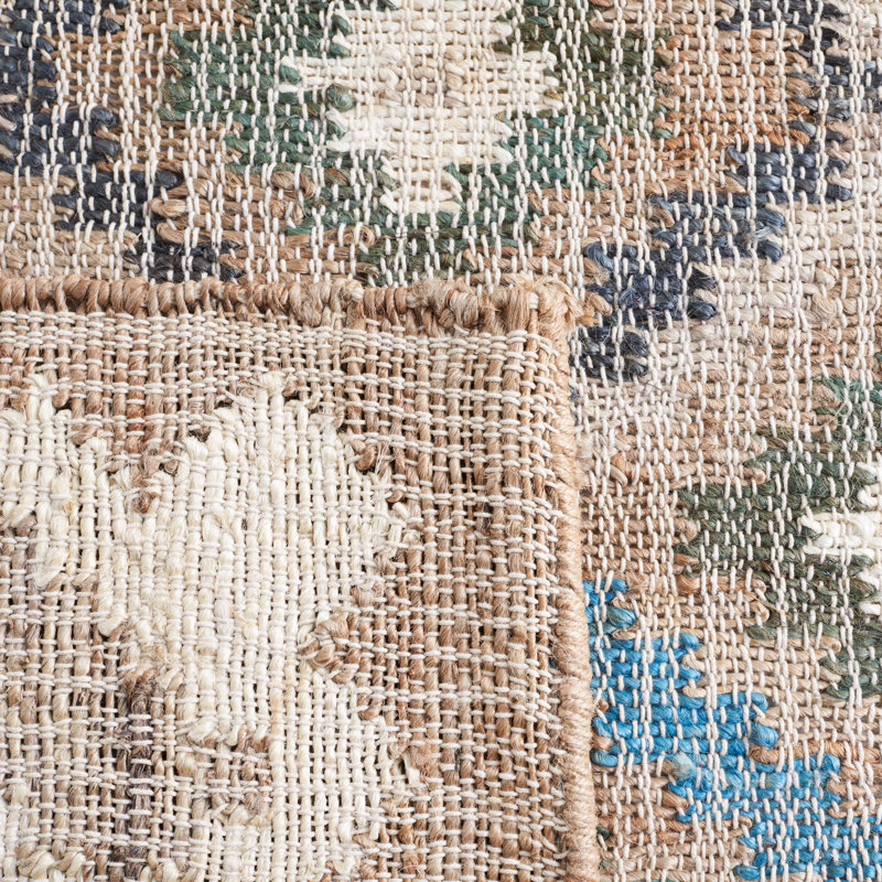 Goodwyn Flat Weave Jute Southwestern Rug, Rectangle 5' x 8'