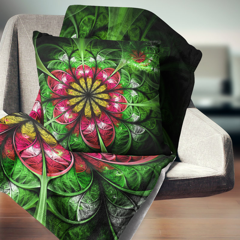  Coussin abstrait, 18 po x 18 po, Coussin décoratif