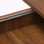 Table de salle à manger extensible de 55,1 à 70,9 pouces avec pieds rayés-1224936695