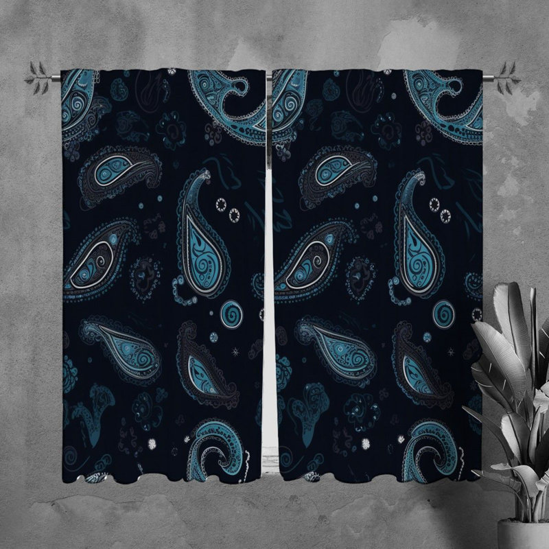 Paire de rideaux obscurcissant en polyester Samaura, L 20 po x H 61 po