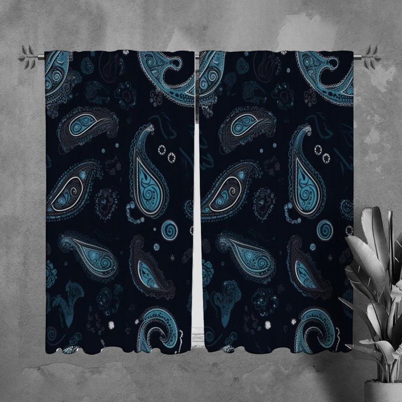 Paire de rideaux obscurcissant en polyester Samaura, L 40 po x H 61 po