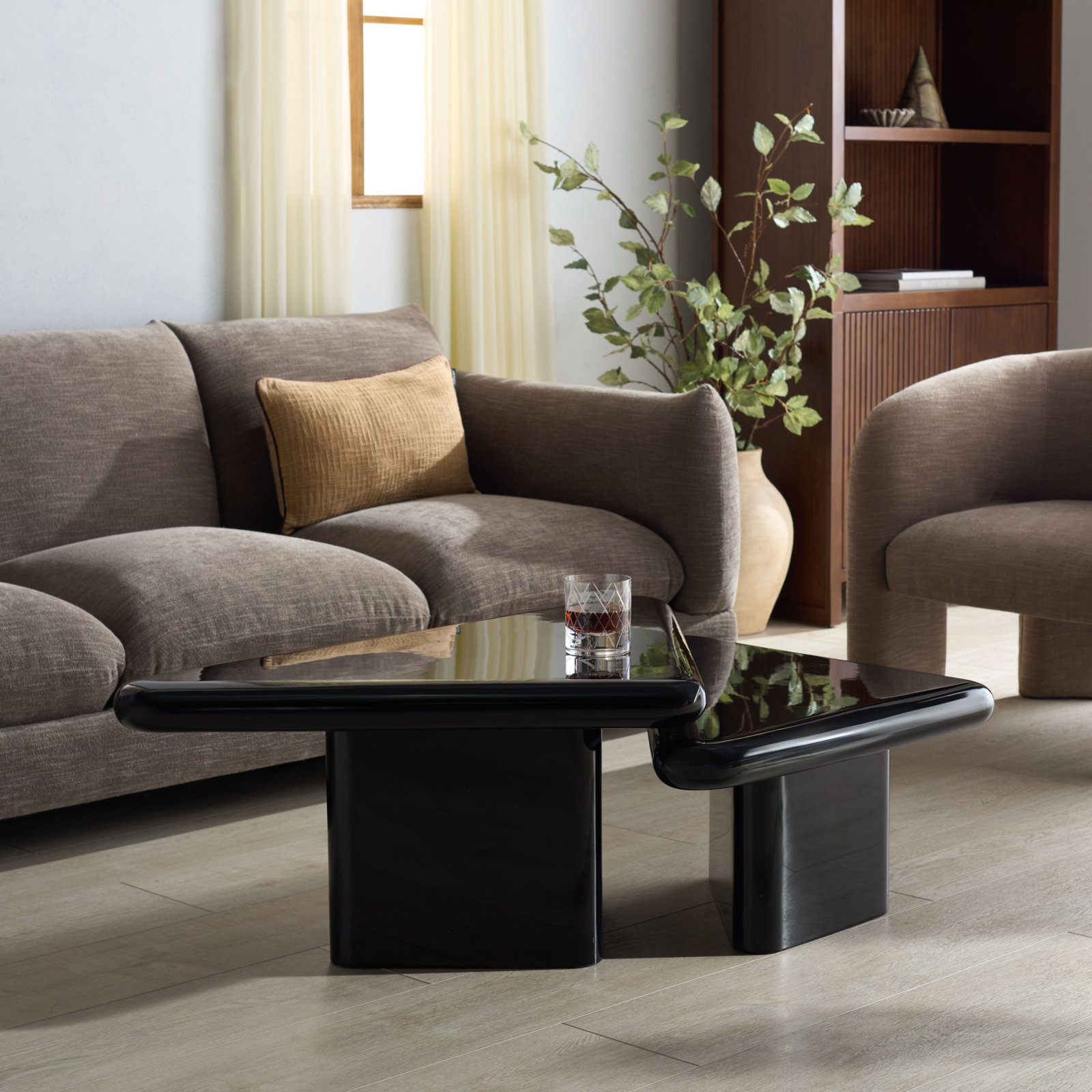 Baudelaire End Table, Natural, Brown