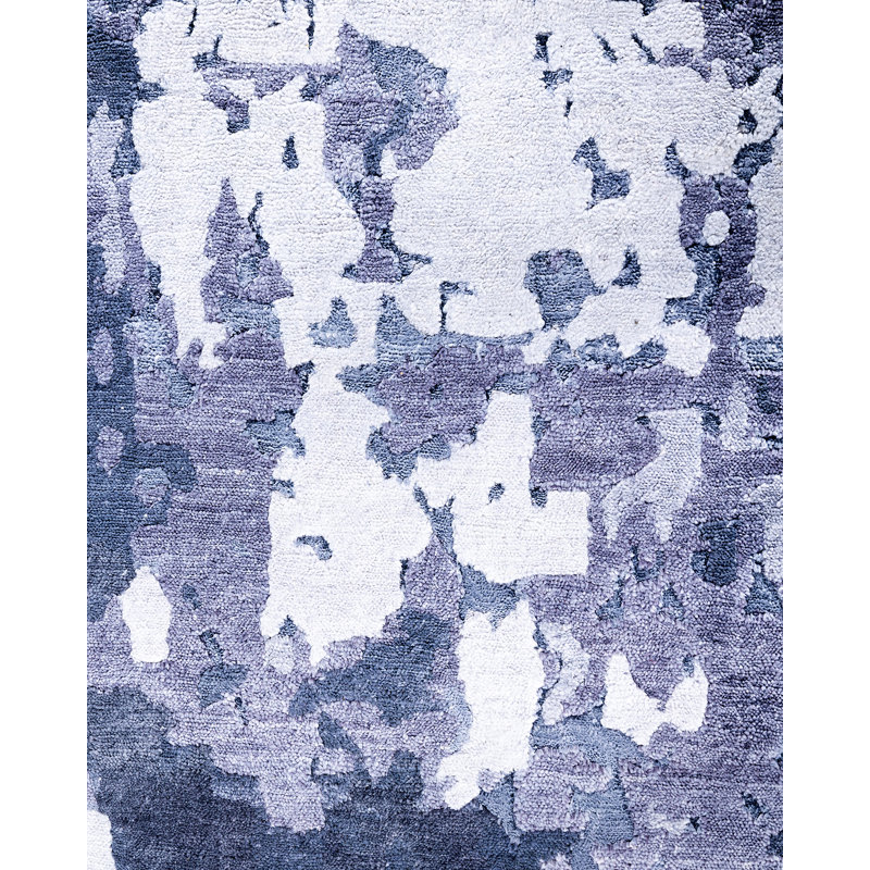 Overdyed One-of-a-Kind Rectangle 9'1" X 12'2" Hand Knotted Area Rug