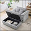 Ensemble de fauteuil et tabouret de rangement en velours côtelé de 47,24 pouces avec ports USB pour une assise et une organisation confortables-1481221482
