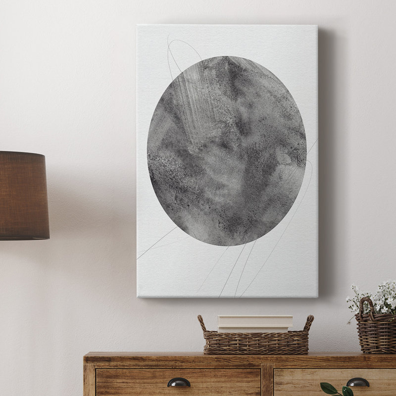 Graphite Moon II - galerie Cavas sur mesure, H 48 po x l 32 po