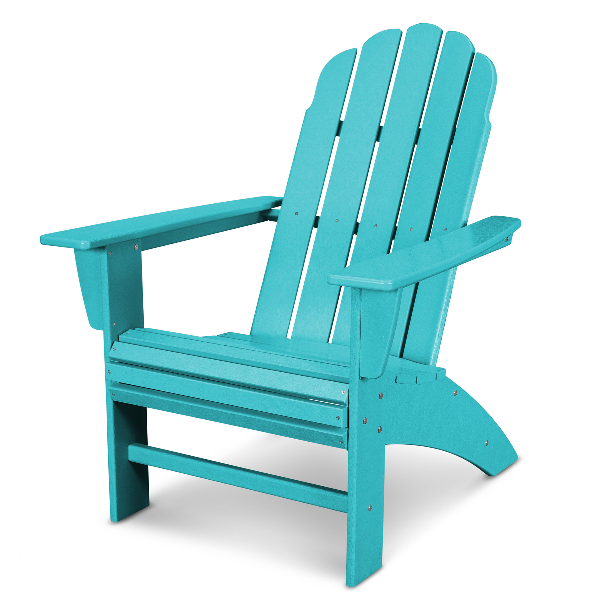 POLYWOOD Vineyard Curveback Resin Adirondack Chair, Aruba