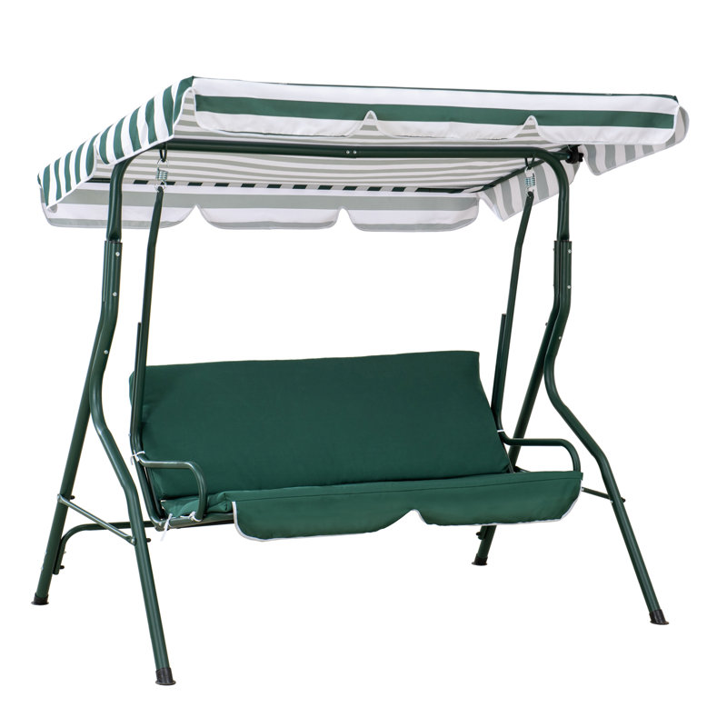 Sunjoy 2-Seat Swing with Canopy, Green, Green