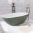 65 In. X 30 In. Solid Surface Freestanding Flatbottom Soaking Bathtub In Green