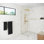 Venus 32 in. x 86.75 in. Fully Frameless Arched Single Fixed Shower Panel