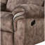 Causeuse inclinable en velours avec port USB et console