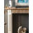 American retro distressed fireplace carved storage cabinet