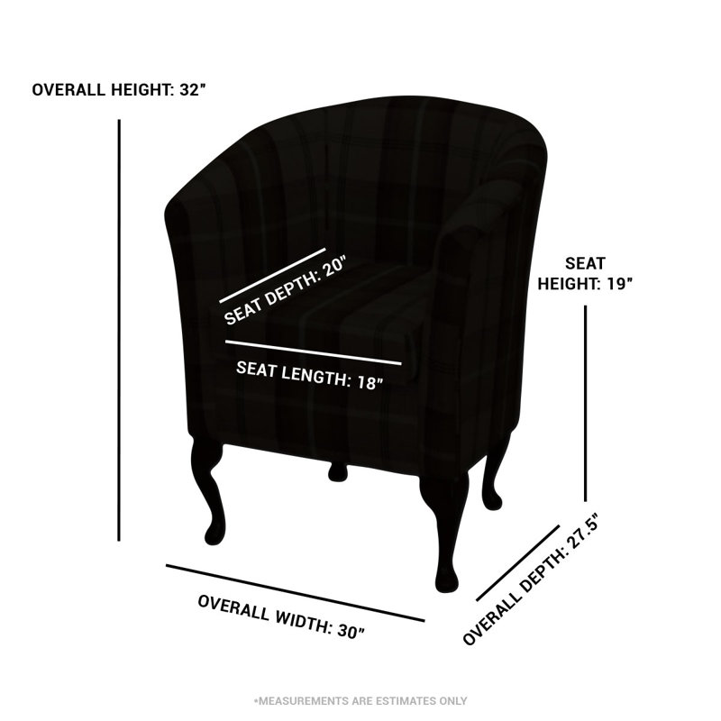 76cm Wide Tufted Tub Chair