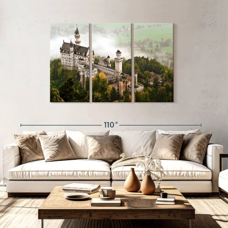 Lilie Misty Neuschwanstein Castle, H 48 po x l 74 po