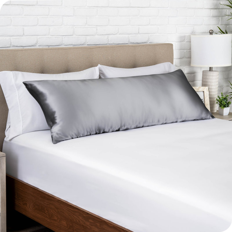 Grey Mulberry Silk Body Pillowcase with Zipper