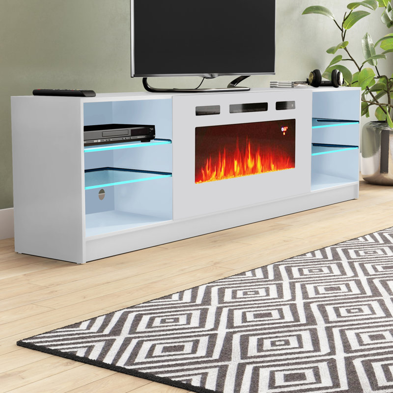 Meuble télé 80 po Boston WH01, Blanc