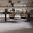 Black Rectangular Solid Wood desk-450569656