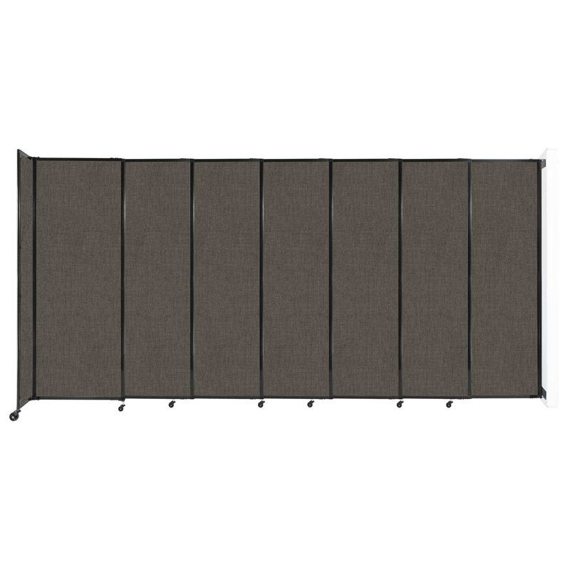 Cloison coulissante 5 pi, H 90 po x l 237 po x P 33 po, Brun foncé