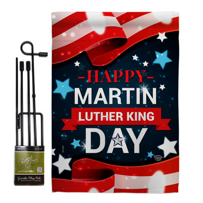 Double Sided 18.5'' H x 13'' W Polyester Flag Set