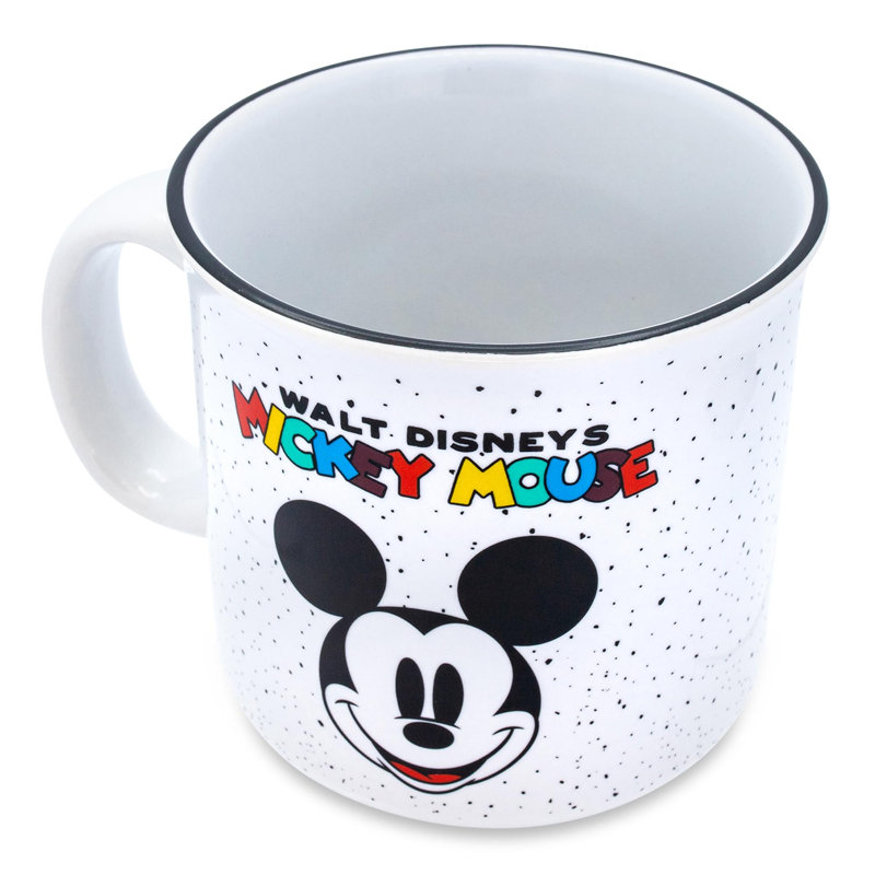 Grande tasse de camping en céramique Disney Mickey Mouse | Peut contenir 20 onces