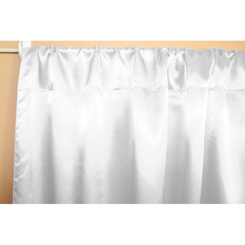 Dafni Semi Sheer Curtain Single Panel, 58" W x 72" L, White