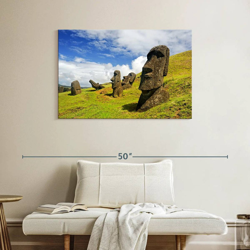 Historical Moai, 26" H x 39" W