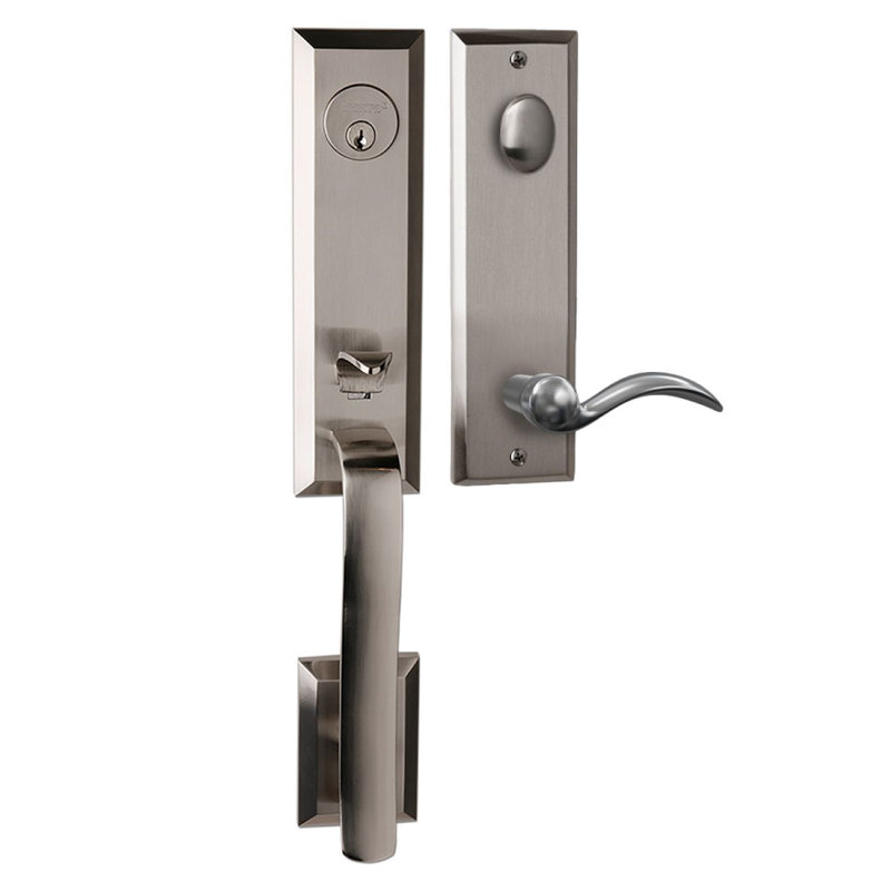 Bravura 971-909 Active Austin Handleset with Columbus Lever in Satin Nickel - R, Right, Satin Nickel