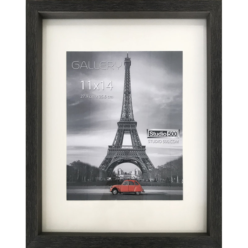 Trif Metal Beveled Shadow Box Picture Frame with Mat, 11"x14"