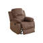 Fauteuil recling manuel brun en velours d'ananas-625227471