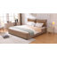 Très grande base de lit avec très grande tête de lit mobile, lit tapissier en chenille et coin rond-1359038278