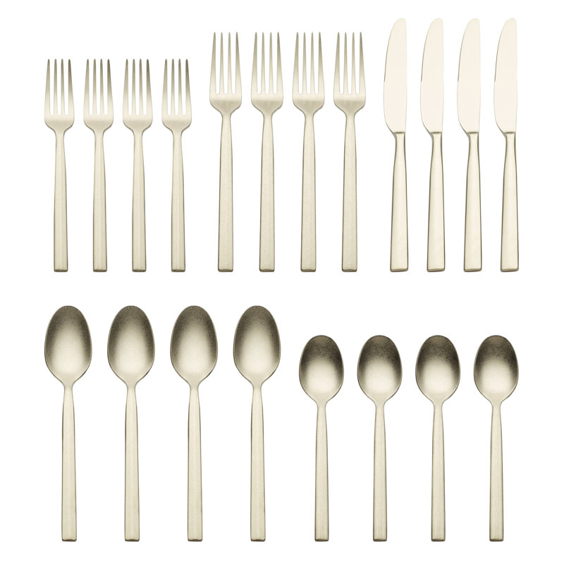 Ensemble de couverts 20 pièces Aero Mirror, Gold