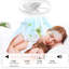 19" White Feather Bedroom Fan Light With Remote Control, Dimmable, 7 Blades, Reversible DC Motor, With LED Light