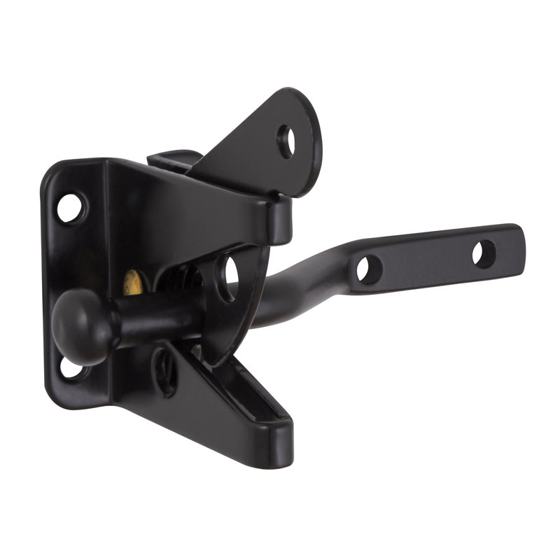 Serrure de porte autobloquante en métal, Noir mat