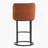Counter Height Bar Stools Set Of 2, Modern Barrel Design With Backrest, Linen Fabric Upholstered For Kitchen Island-340105602
