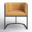 Fauteuil rembourré en similicuir Virgil-455373718