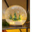Globe à disque de verre peint à la main de noël avec arbre de noël