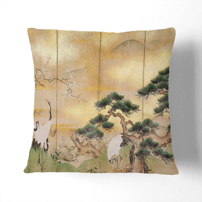 Floral Square Throw Cushion, Black, 55cm H x 55cm W x 20cm D